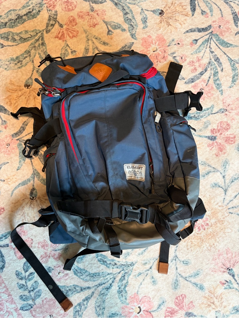 Element Men's Navy Blue and Red Accent Backpack